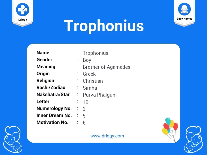 Trophonius Name Meaning