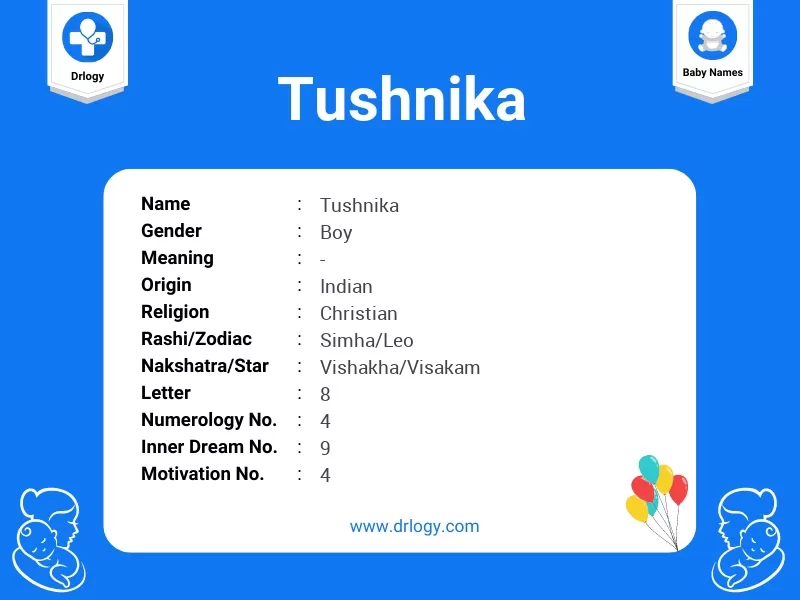 Tushnika Name Meaning