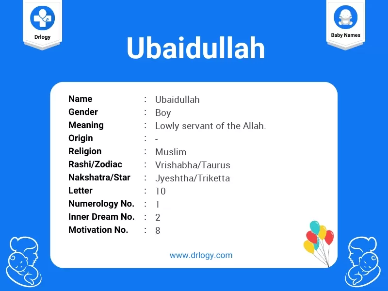 Ubaidullah Name Meaning