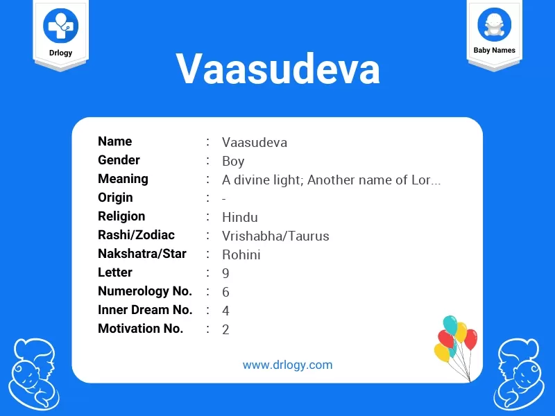 Vaasudeva Name Meaning
