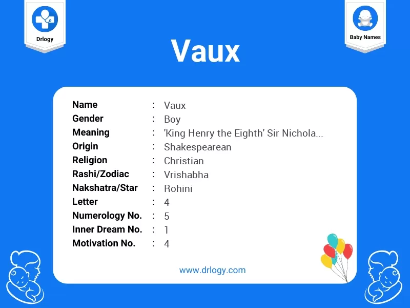 Vaux Name Meaning