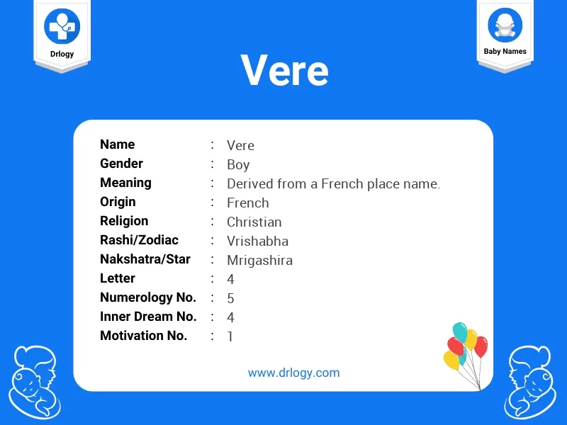 Vere Name Meaning