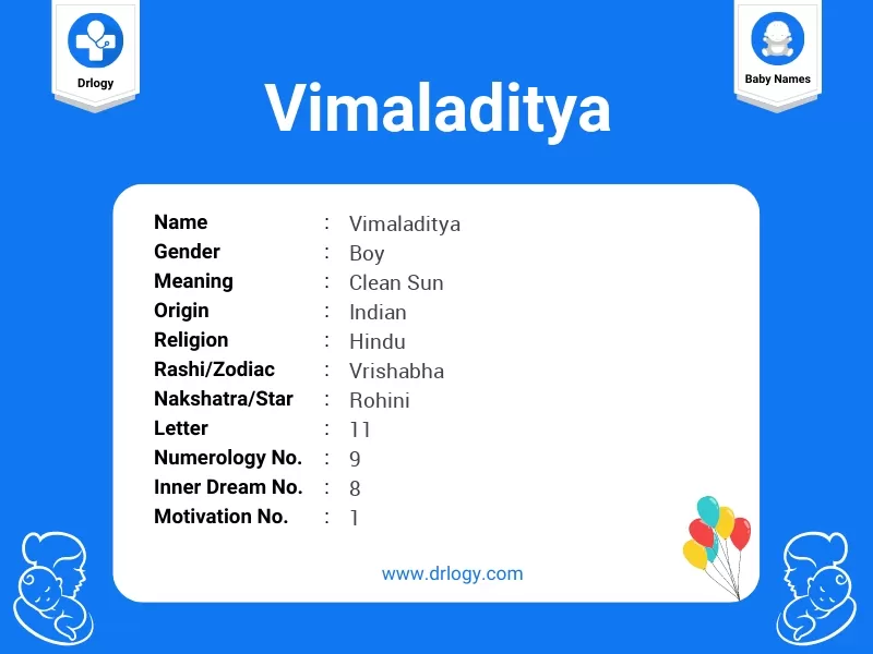 Vimaladitya Name Meaning