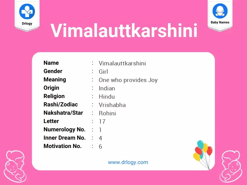Vimalauttkarshini Name Meaning