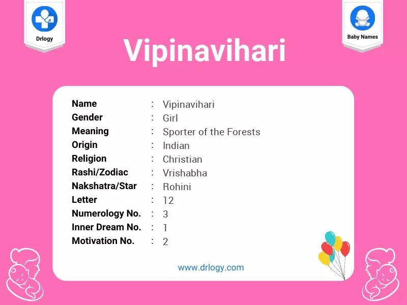 Vipinavihari Name Meaning