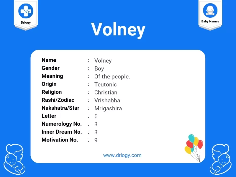 Volney Name Meaning