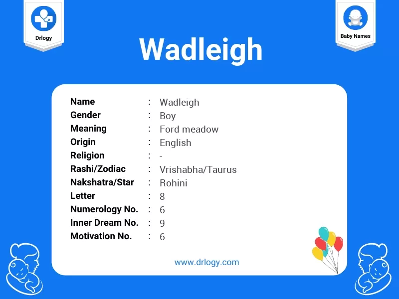 Wadleigh Name Meaning