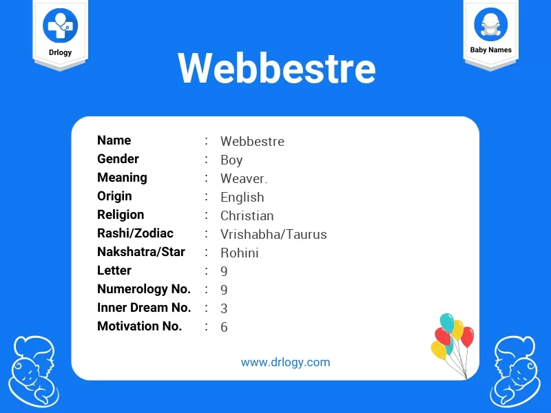 Webbestre Name Meaning