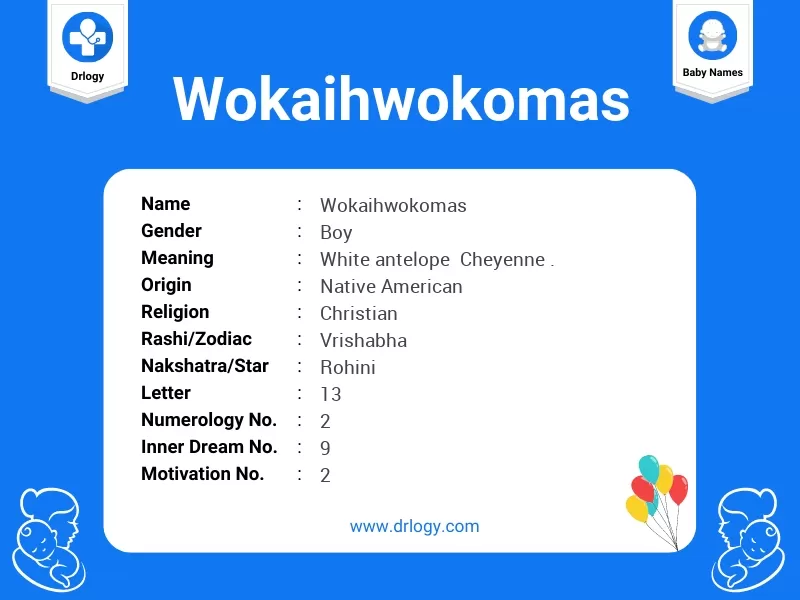 Wokaihwokomas Name Meaning