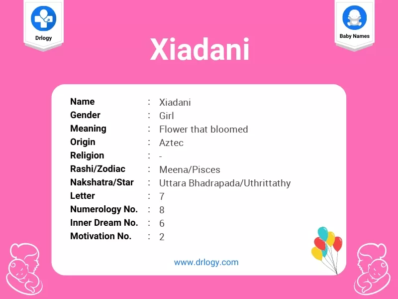 Xiadani Name Meaning