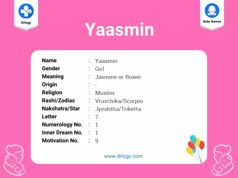 Yaasmin Name Meaning