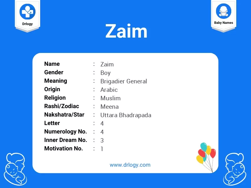 Zaim Name Meaning
