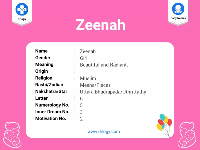 Zeenah Name Meaning