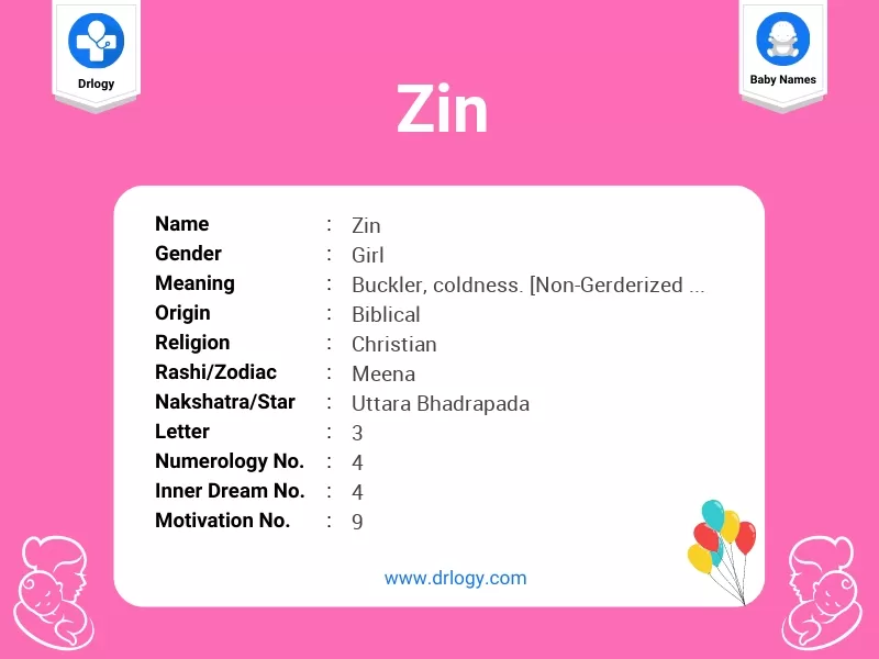 Zin Name Meaning