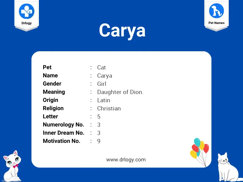 Carya Name Meaning