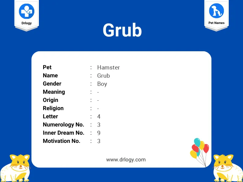 Grub Hamster Name Meaning & Info - Drlogy