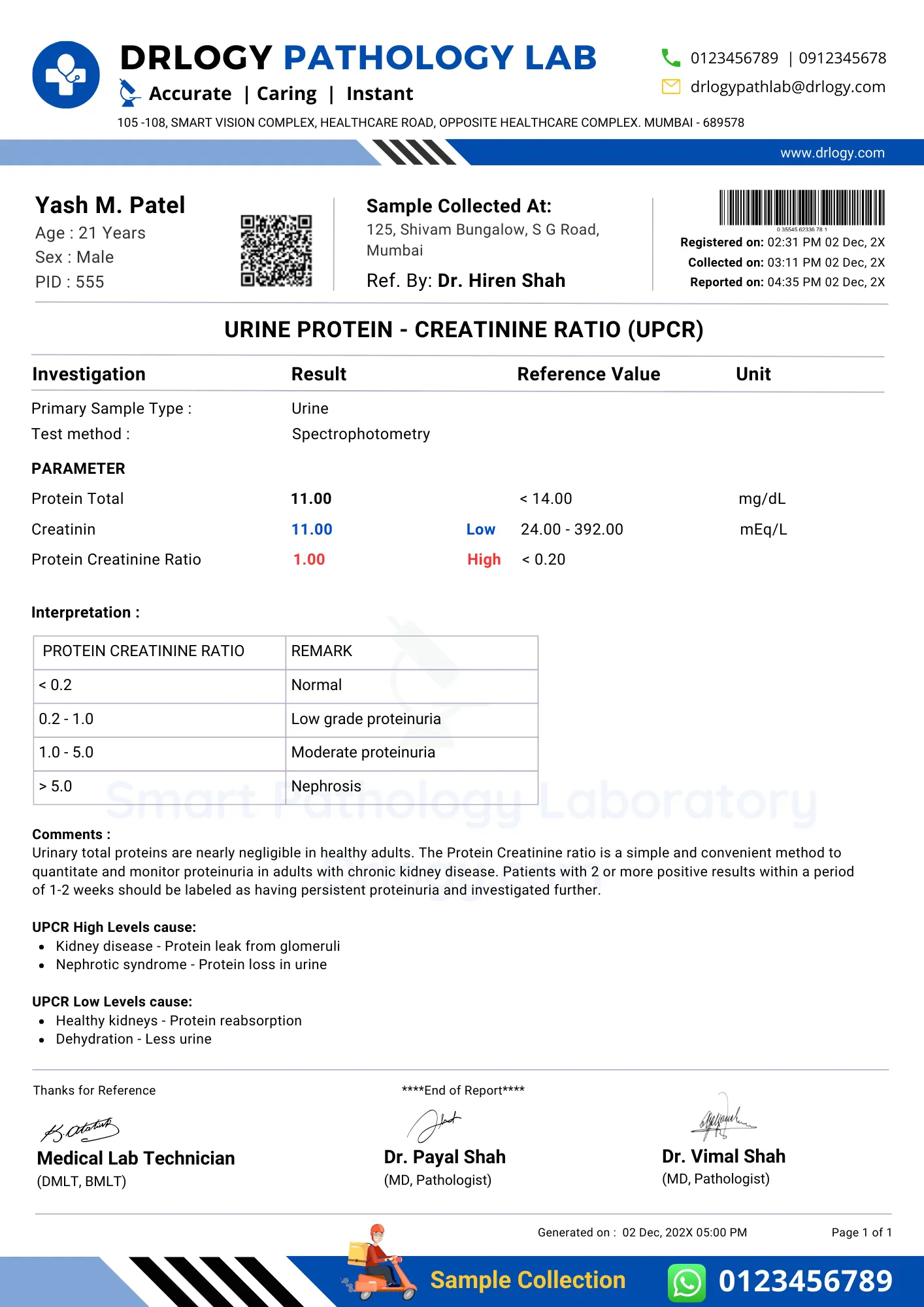 UPCR Test Report - Drlogy Test