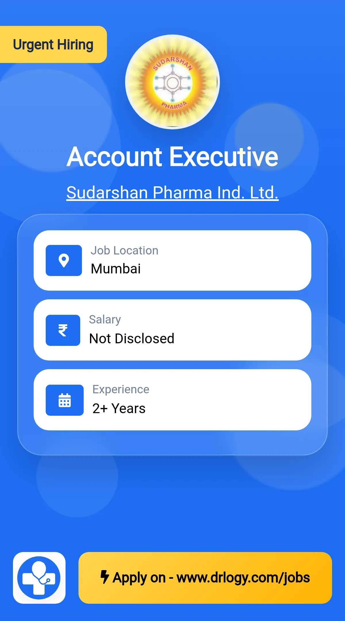 Account Executive Job in Mumbai at Sudarshan Pharma Ind. Ltd.