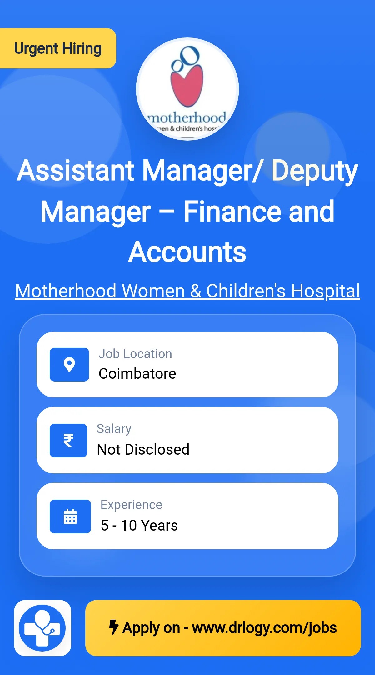 Assistant Manager/ Deputy Manager – Finance and Accounts