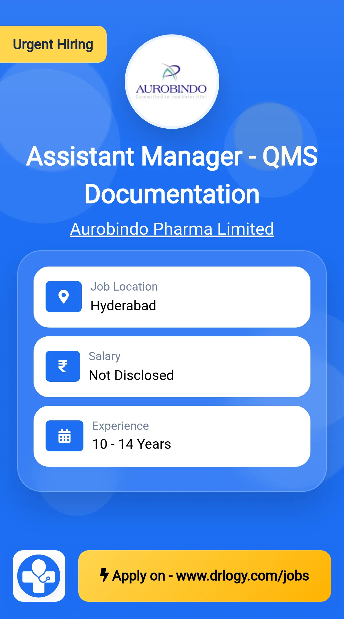Assistant Manager - QMS Documentation
