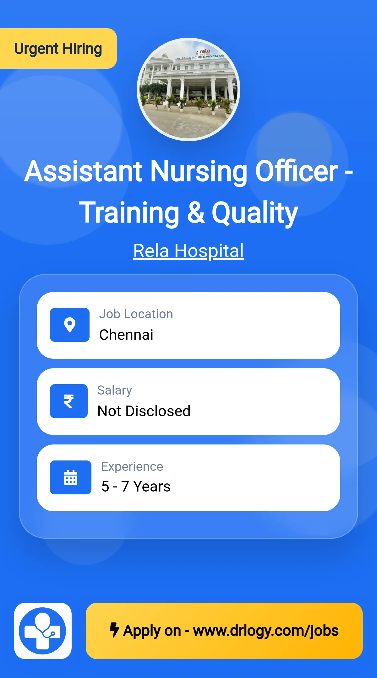 Assistant Nursing Officer - Training & Quality