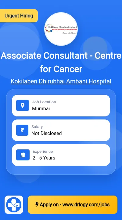 Associate Consultant - Centre for Cancer