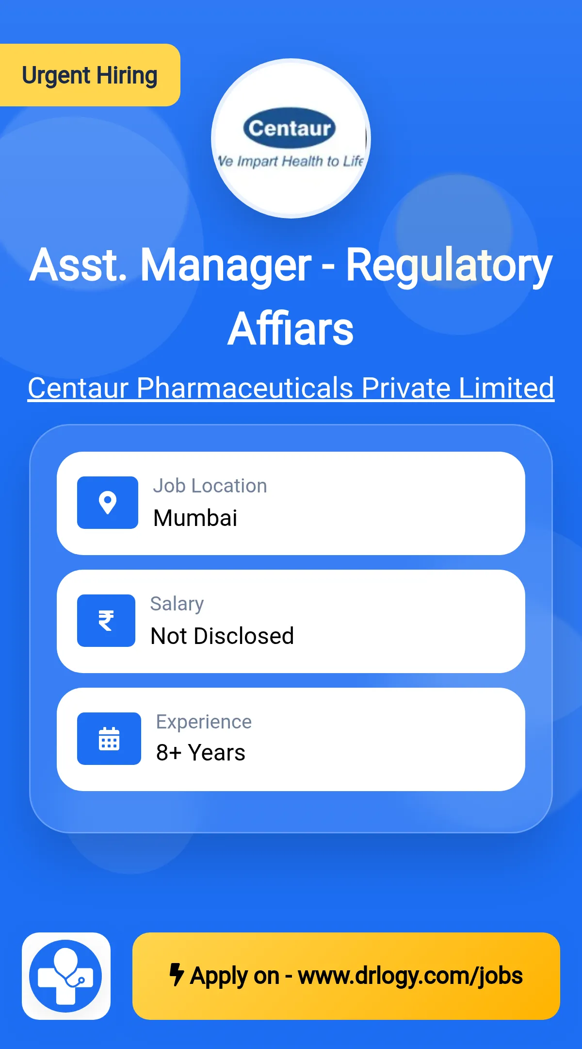 Asst. Manager - Regulatory Affiars