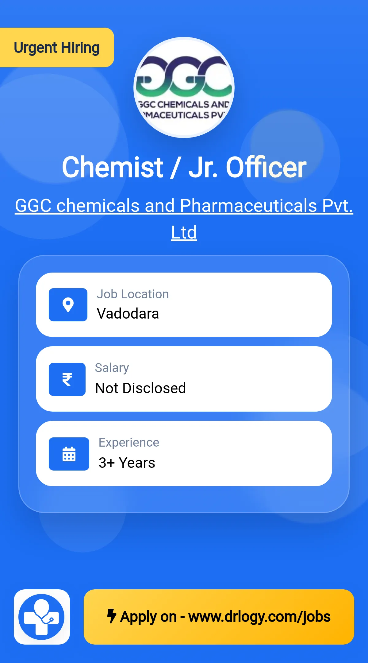 Chemist / Jr. Officer