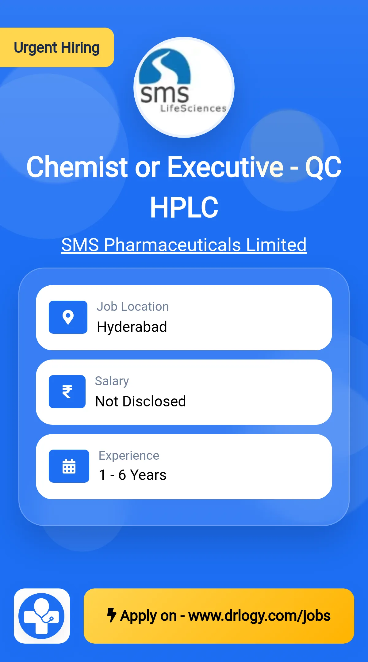Chemist or Executive - QC HPLC