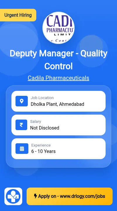Deputy Manager - Quality Control