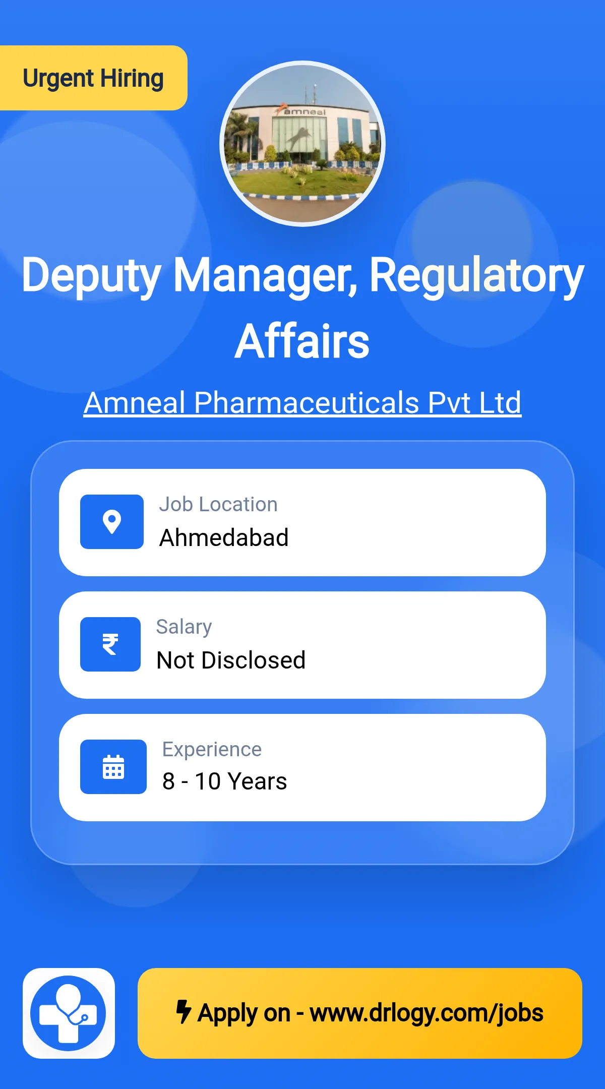Deputy Manager, Regulatory Affairs