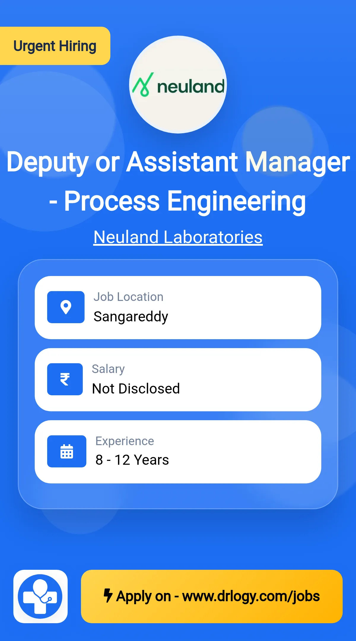Deputy or Assistant Manager - Process Engineering