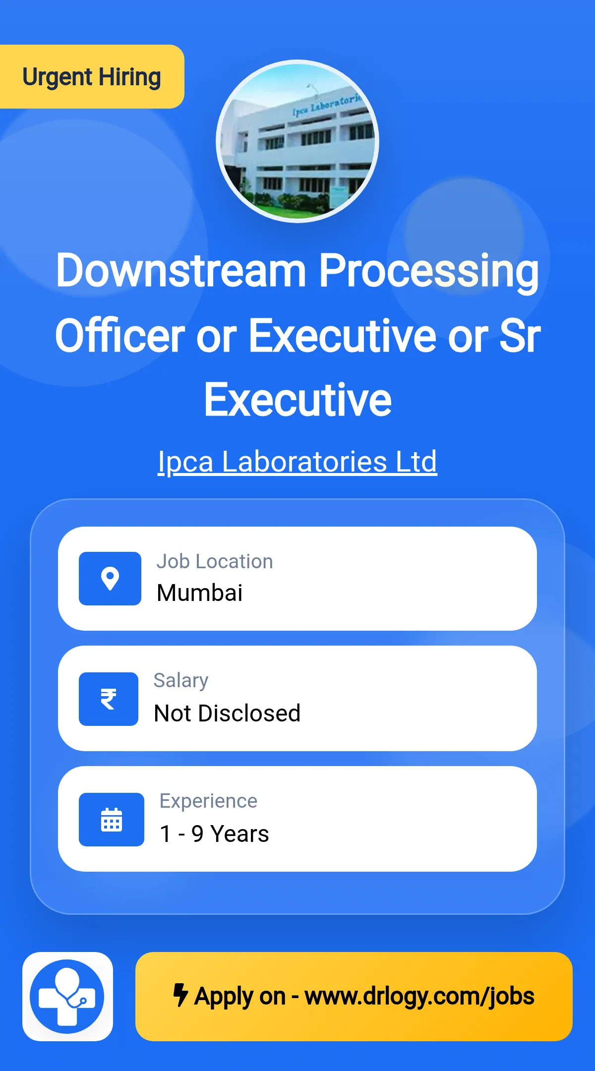 Downstream Processing  Officer or Executive or Sr Executive