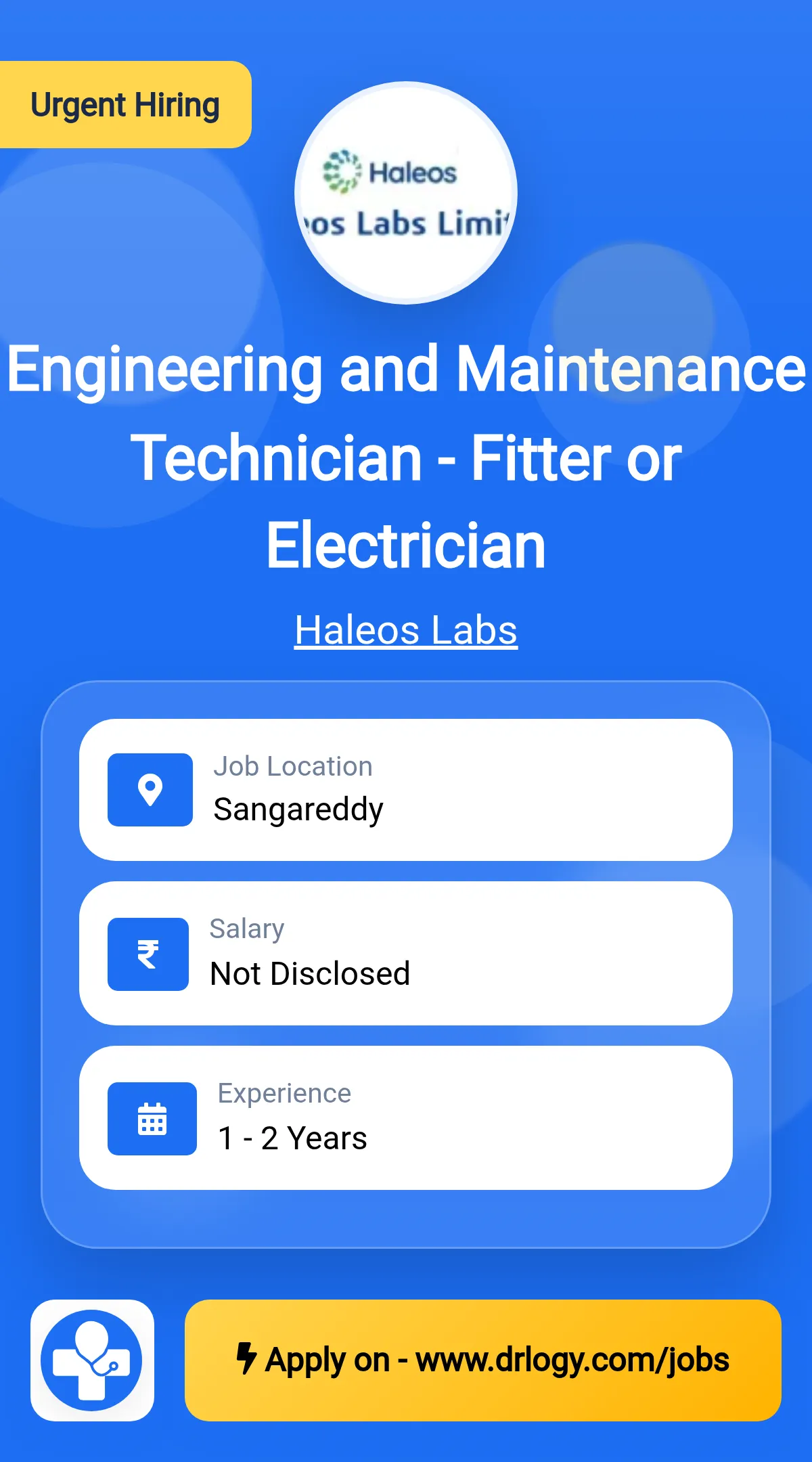 Engineering and Maintenance Technician - Fitter or Electrician