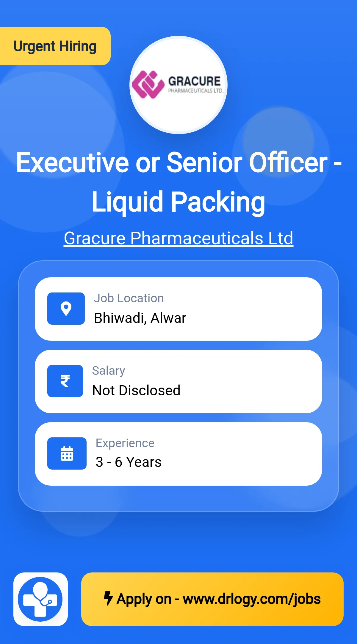 Executive or Senior Officer - Liquid Packing