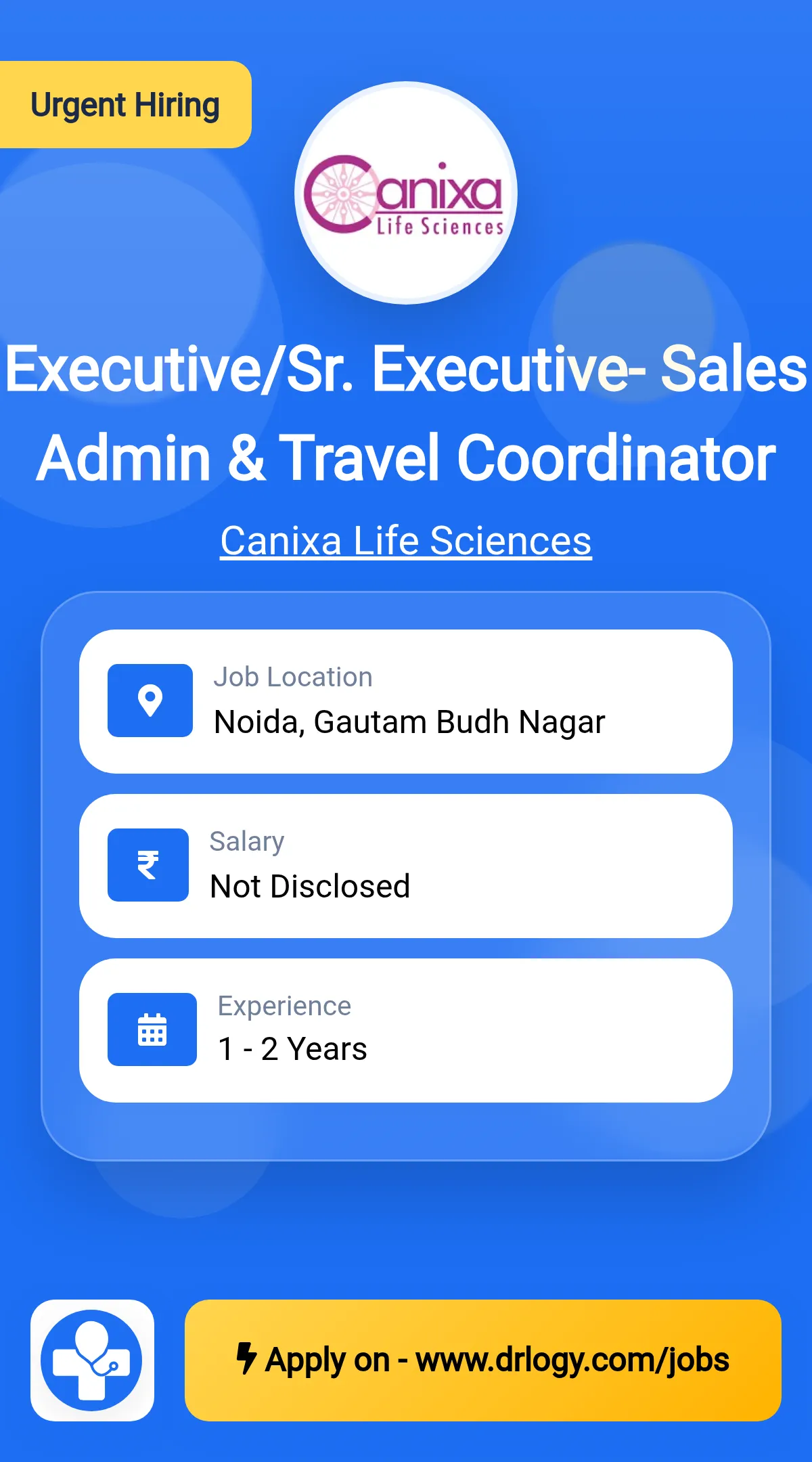 Executive/Sr. Executive- Sales Admin & Travel Coordinator