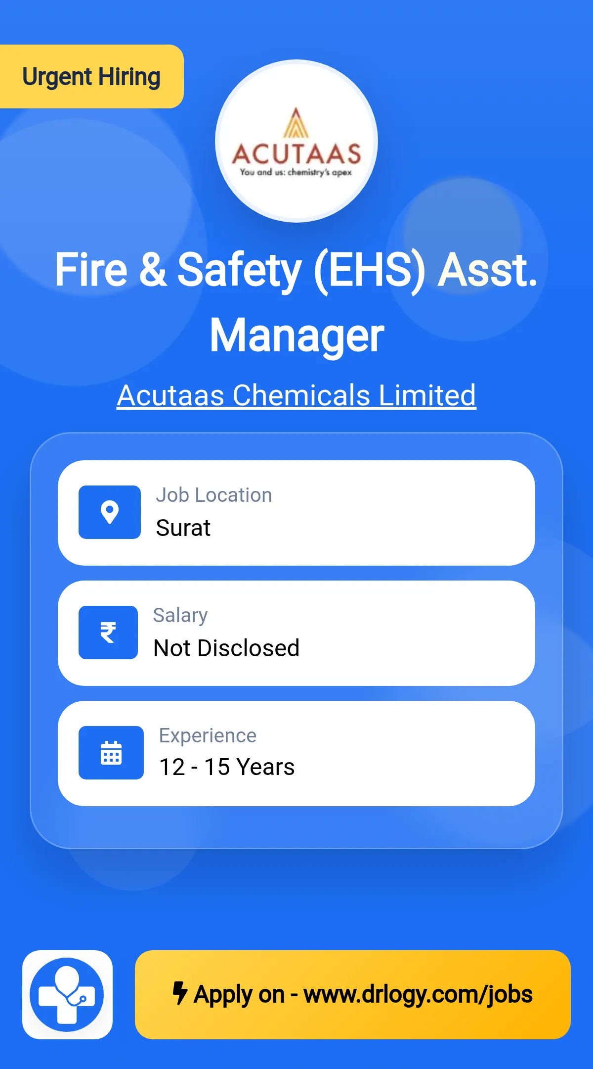 Fire & Safety (EHS) Asst. Manager