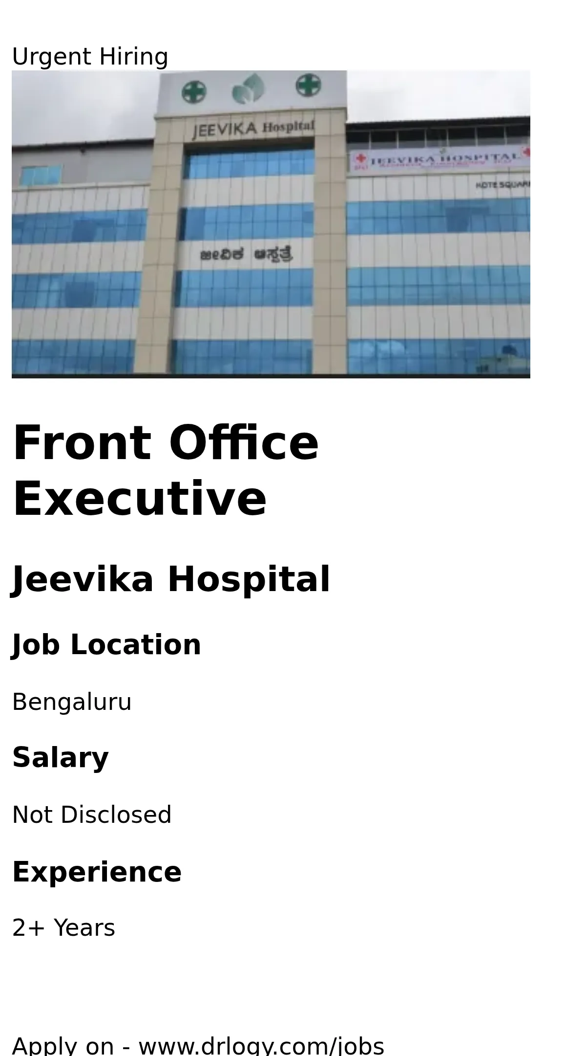 Front Office Executive