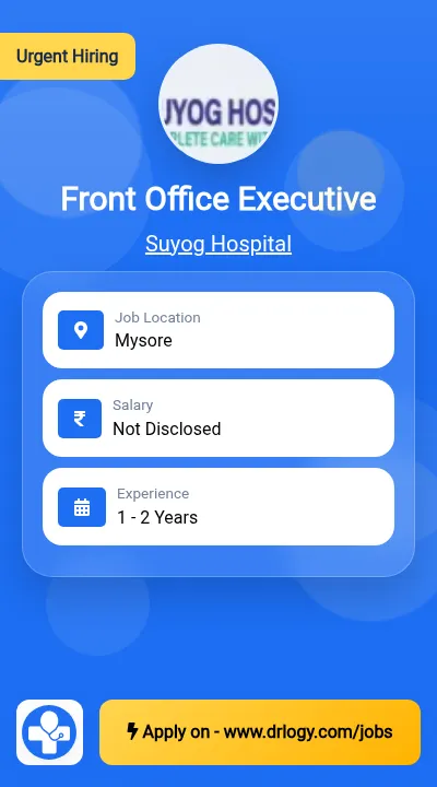 Front Office Executive Job in Mysore at Suyog Hospital
