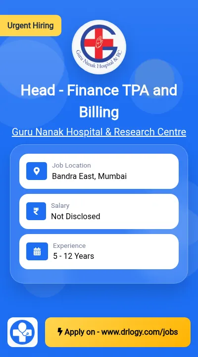 Head - Finance TPA and Billing