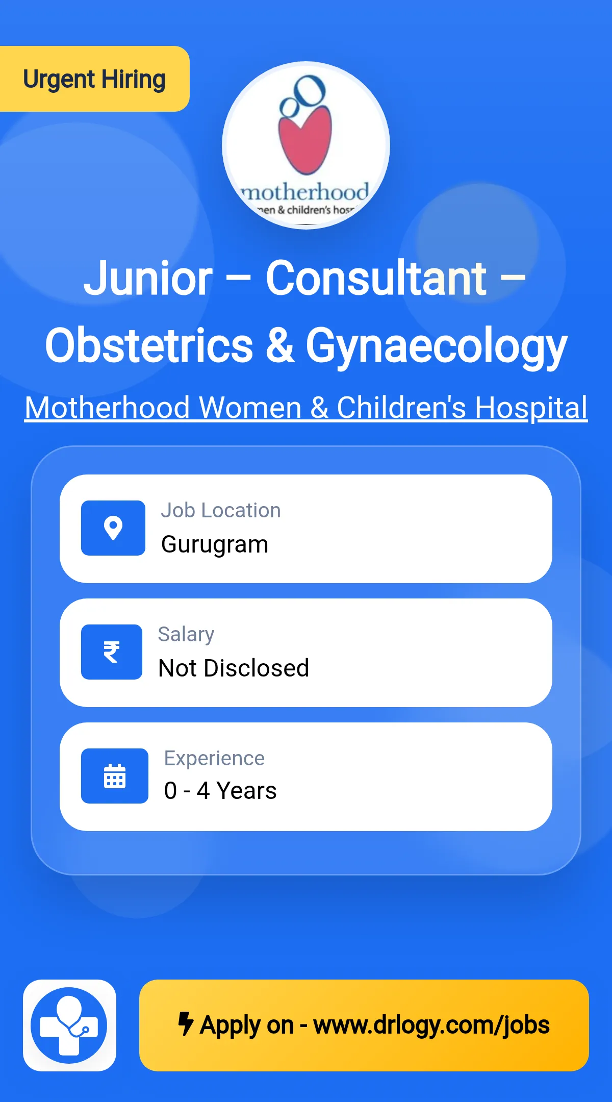 Junior – Consultant – Obstetrics & Gynaecology