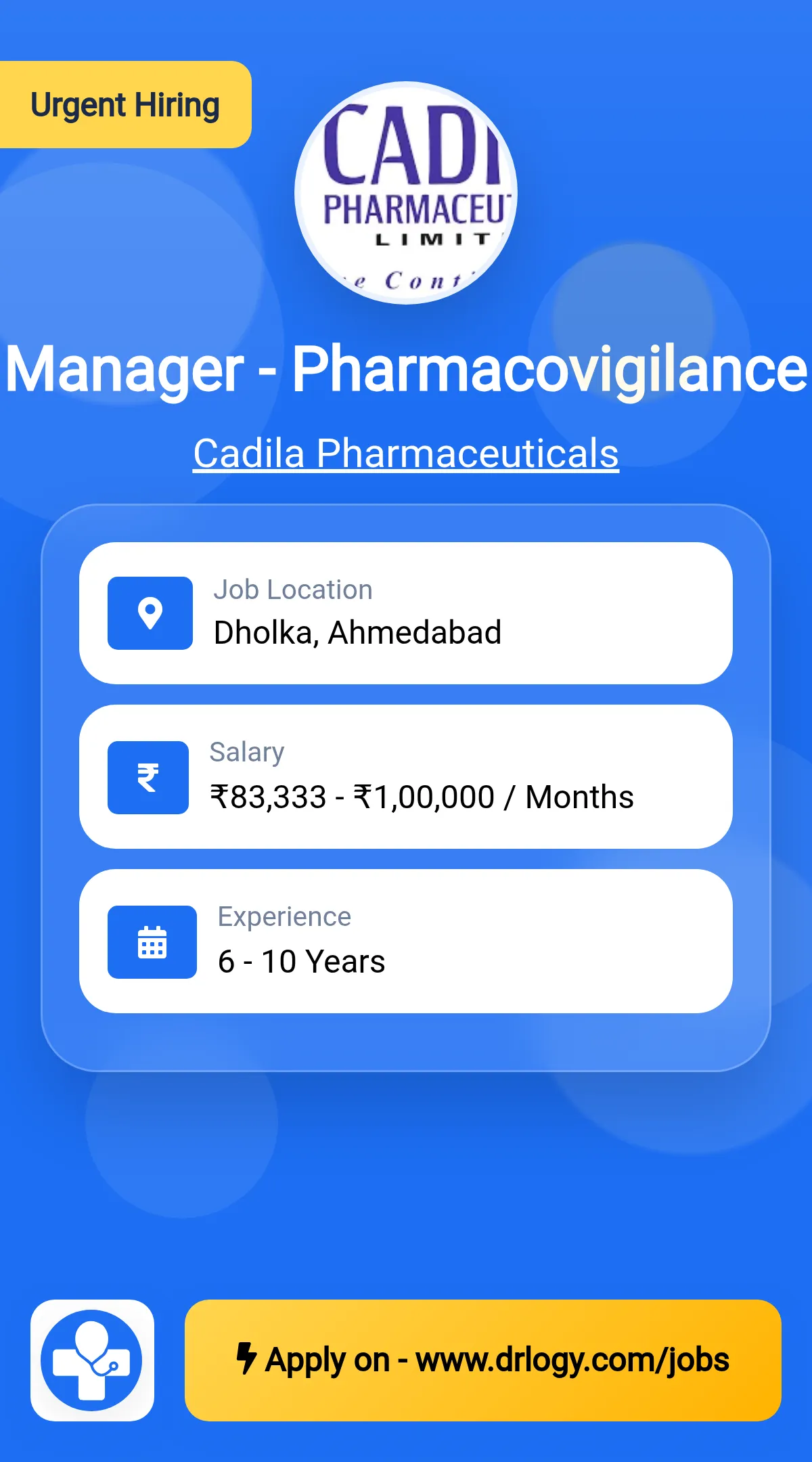 Manager - Pharmacovigilance