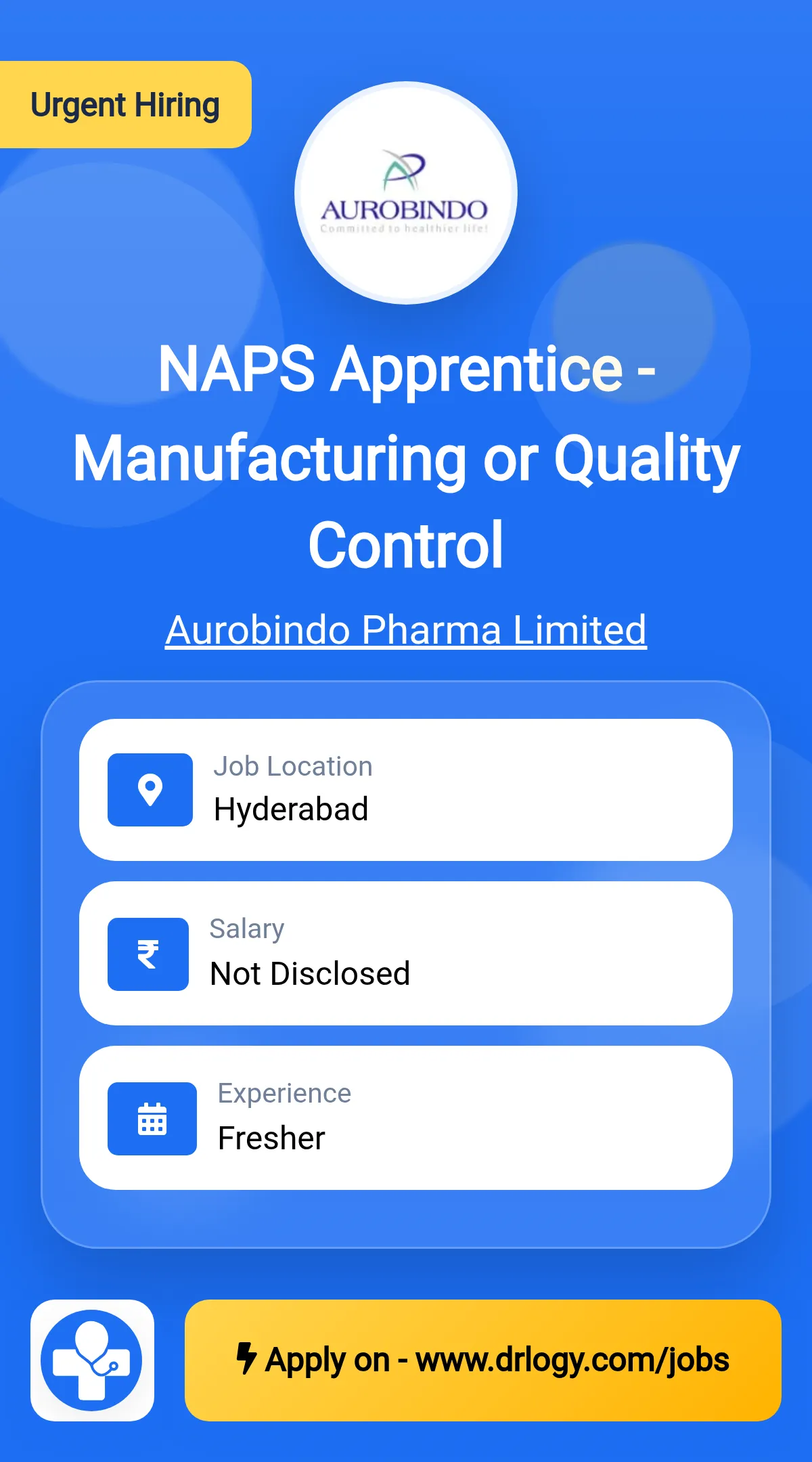 NAPS Apprentice - Manufacturing or Quality Control
