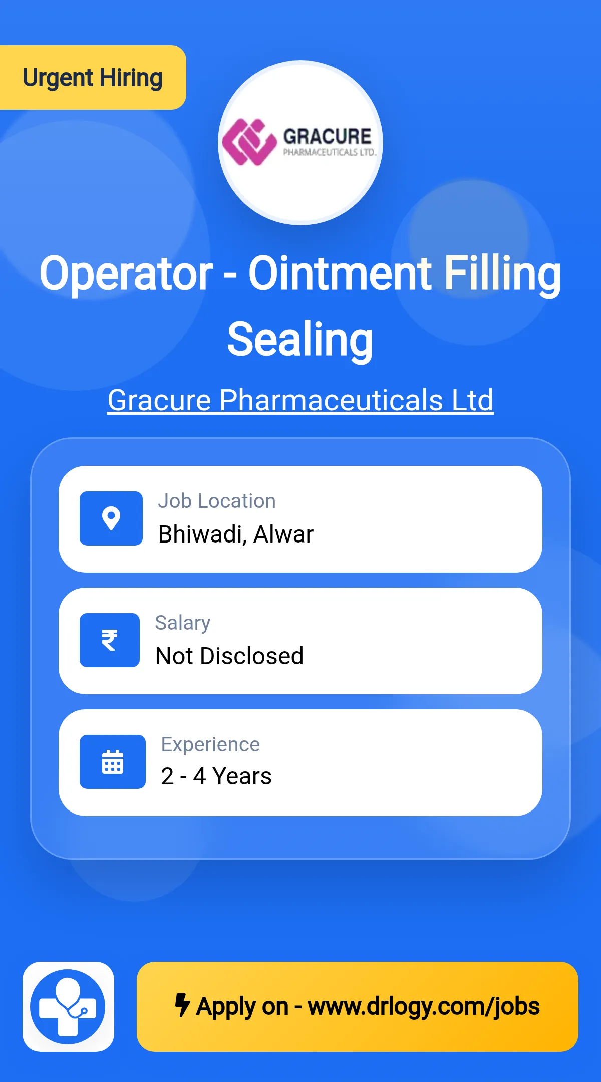 Operator - Ointment Filling  Sealing