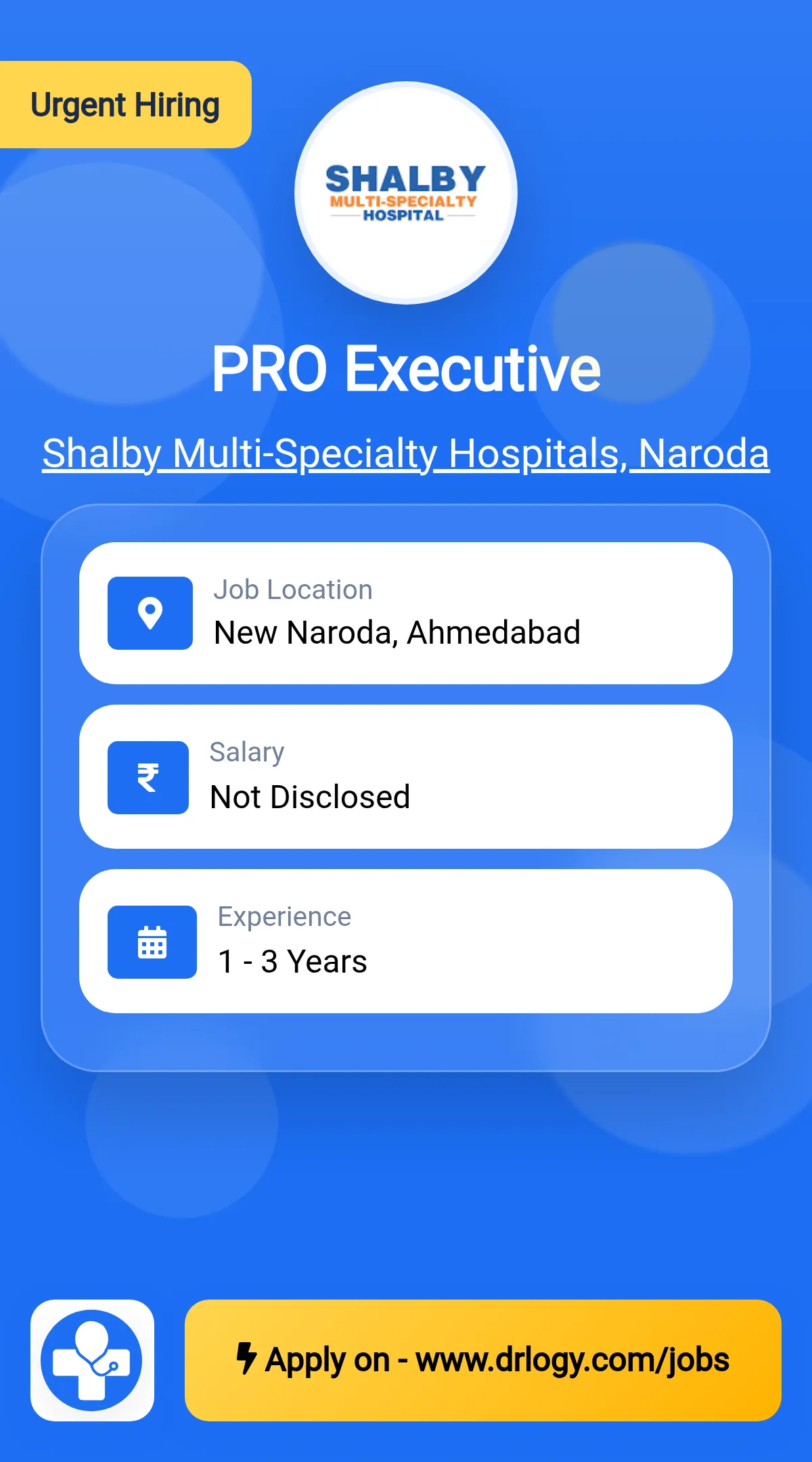 PRO Executive Job in Ahmedabad at Shalby Multi-Specialty Hospitals, Naroda