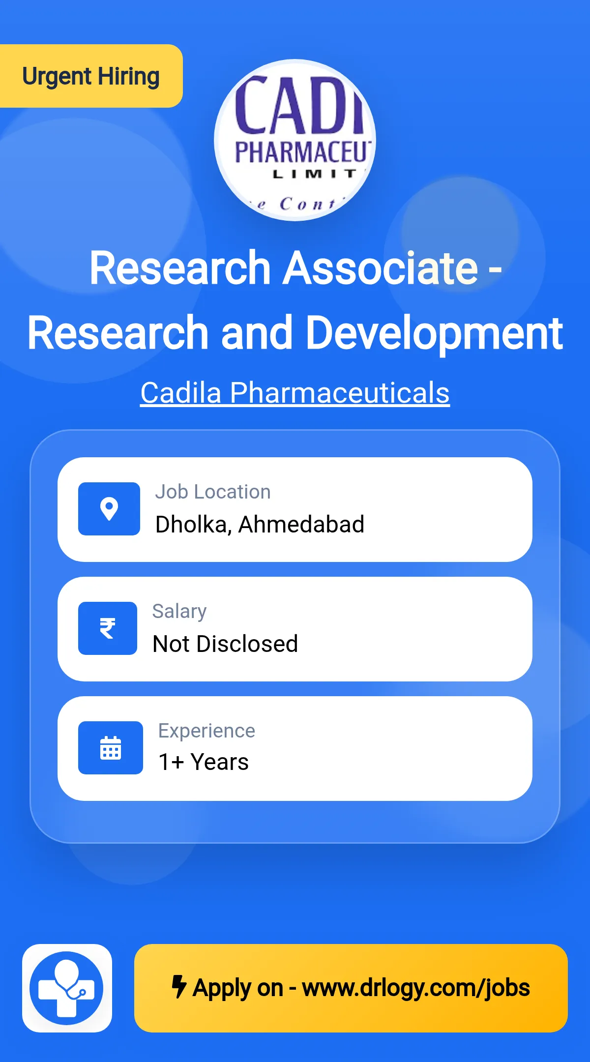 Research Associate - Research  and Development
