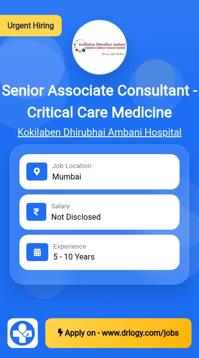 Senior Associate Consultant - Critical Care Medicine