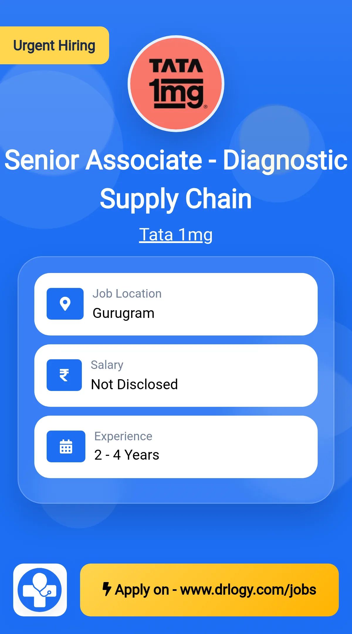 Senior Associate - Diagnostic Supply Chain