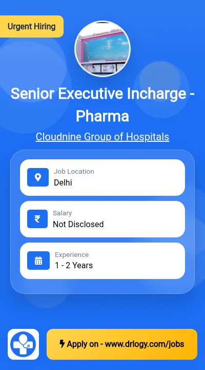 Senior Executive Incharge - Pharma