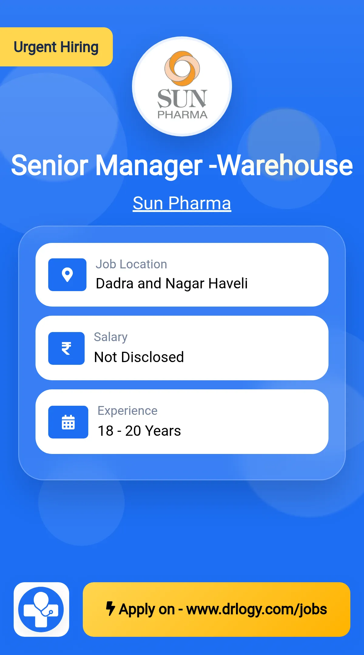 Senior Manager -Warehouse